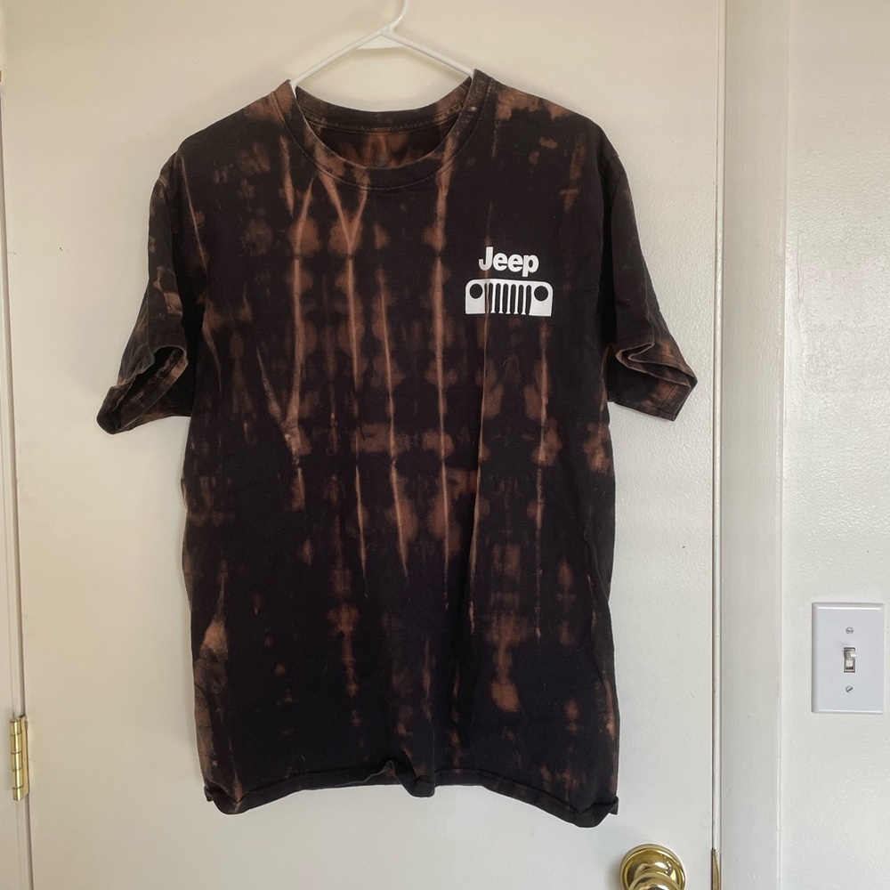 Jeep tee shirt that was bleach dyed
